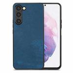 For Samsung Galaxy S21+ 5G Vintage Leather PC Back Cover Phone Case(Blue)