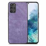 For Samsung Galaxy S20+ Vintage Leather PC Back Cover Phone Case(Purple)