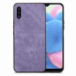 For Samsung Galaxy A50/A50S/A30S Vintage Leather PC Back Cover Phone Case(Purple)
