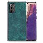 For Samsung Galaxy Note20 Vintage Leather PC Back Cover Phone Case(Green)