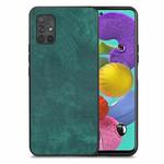 For Samsung Galaxy A51 4G Vintage Leather PC Back Cover Phone Case(Green)