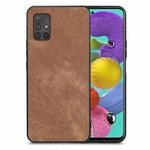 For Samsung Galaxy A51 4G Vintage Leather PC Back Cover Phone Case(Brown)
