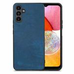 For Samsung Galaxy A14 4G/5G Vintage Leather PC Back Cover Phone Case(Blue)
