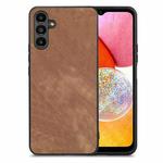 For Samsung Galaxy A14 4G/5G Vintage Leather PC Back Cover Phone Case(Brown)