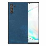 For Samsung Galaxy Note10 Vintage Leather PC Back Cover Phone Case(Blue)