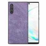 For Samsung Galaxy Note10 Vintage Leather PC Back Cover Phone Case(Purple)