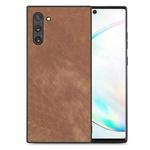 For Samsung Galaxy Note10 Vintage Leather PC Back Cover Phone Case(Brown)