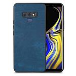 For Samsung Galaxy Note9 Vintage Leather PC Back Cover Phone Case(Blue)