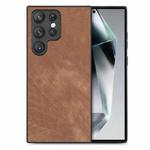 For Samsung Galaxy S24 Ultra 5G Vintage Leather PC Back Cover Phone Case(Brown)