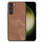 For Samsung Galaxy S25+ 5G Vintage Leather PC Back Cover Phone Case(Brown)