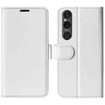 For Sony Xperia 1 VI R64 Texture Horizontal Flip Leather Phone Case(White)