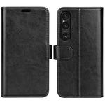 For Sony Xperia 1 VII R64 Texture Horizontal Flip Leather Phone Case(Black)