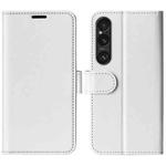 For Sony Xperia 1 VII R64 Texture Horizontal Flip Leather Phone Case(White)