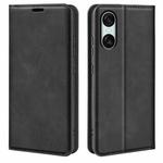 For Sony Xperia 10 VI Retro-skin Magnetic Suction Leather Phone Case(Black)