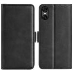 For Sony Xperia 10 VI Dual-side Magnetic Buckle Horizontal Flip Leather Phone Case(Black)