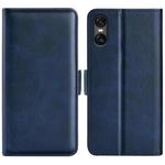 For Sony Xperia 10 VI Dual-side Magnetic Buckle Horizontal Flip Leather Phone Case(Dark Blue)