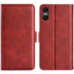 For Sony Xperia 10 VI Dual-side Magnetic Buckle Horizontal Flip Leather Phone Case(Red)