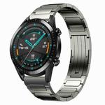 For Huawei GT2 46mm 22mm I-Shaped Titanium Alloy Watch Band(Grey)