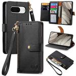 For Google Pixel 6 Love Zipper Lanyard Leather Phone Case(Black)