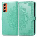 For Samsung Galaxy C55 Mandala Flower Embossed Leather Phone Case(Green)