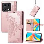 For Infinix Note 30 Pro Mandala Flower Embossed Leather Phone Case(Rose Gold)