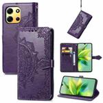 For infinix Note 30i Mandala Flower Embossed Leather Phone Case(Purple)