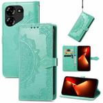 For Tecno Pova 5 4G Mandala Flower Embossed Leather Phone Case(Green)