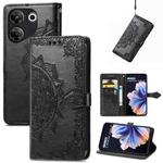 For Tecno Camon 20 Pro 5G Mandala Flower Embossed Leather Phone Case(Black)