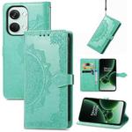 For OnePlus Nord 3 5G Mandala Flower Embossed Leather Phone Case(Green)