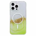 For iPhone 14 Pro Max MagSafe Gilding Hybrid Clear TPU Phone Case(Green)