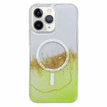 For iPhone 11 Pro Max MagSafe Gilding Hybrid Clear TPU Phone Case(Green)