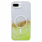 For iPhone 7 Plus / 8 Plus MagSafe Gilding Hybrid Clear TPU Phone Case(Green)