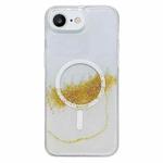 For iPhone 7 / 8 / SE 2022 / 2020  MagSafe Gilding Hybrid Clear TPU Phone Case(White)
