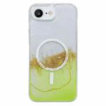 For iPhone 7 / 8 / SE 2022 / 2020  MagSafe Gilding Hybrid Clear TPU Phone Case(Green)