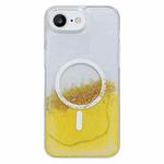 For iPhone 7 / 8 / SE 2022 / 2020  MagSafe Gilding Hybrid Clear TPU Phone Case(Yellow)