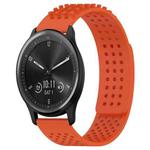 For GarminMove Trend 20mm Holes Breathable 3D Dots Silicone Watch Band(Orange)