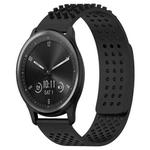 For GarminMove Trend 20mm Holes Breathable 3D Dots Silicone Watch Band(Black)