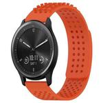 For Garmin Vivomove Sport 20mm Holes Breathable 3D Dots Silicone Watch Band(Orange)