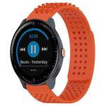 For Garmin Vivoactive3 Music 20mm Holes Breathable 3D Dots Silicone Watch Band(Orange)
