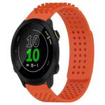 For Garmin Forerunner 158 20mm Holes Breathable 3D Dots Silicone Watch Band(Orange)