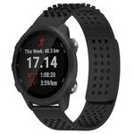 For Garmin Forerunner 245 20mm Holes Breathable 3D Dots Silicone Watch Band(Black)