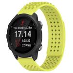 For Garmin Forerunner 245 20mm Holes Breathable 3D Dots Silicone Watch Band(Lime Green)