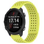 For Garmin Forerunner 245 Music 20mm Holes Breathable 3D Dots Silicone Watch Band(Lime Green)