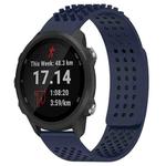 For Garmin Forerunner 245 Music 20mm Holes Breathable 3D Dots Silicone Watch Band(Midnight Blue)
