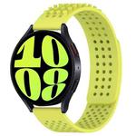 For Samsung Galaxy Watch 6 40mm 20mm Holes Breathable 3D Dots Silicone Watch Band(Lime Green)