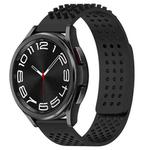 For Samsung Galaxy Watch 6 Classic 43mm 20mm Holes Breathable 3D Dots Silicone Watch Band(Black)