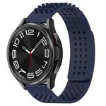 For Samsung Galaxy Watch 6 Classic 43mm 20mm Holes Breathable 3D Dots Silicone Watch Band(Midnight Blue)