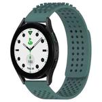 For Samsung Galaxy watch 5 Golf Edition 20mm Holes Breathable 3D Dots Silicone Watch Band(Olive Green)