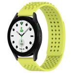 For Samsung Galaxy watch 5 Golf Edition 20mm Holes Breathable 3D Dots Silicone Watch Band(Lime Green)