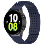 For Samsung Galaxy Watch 5  44mm 20mm Holes Breathable 3D Dots Silicone Watch Band(Midnight Blue)